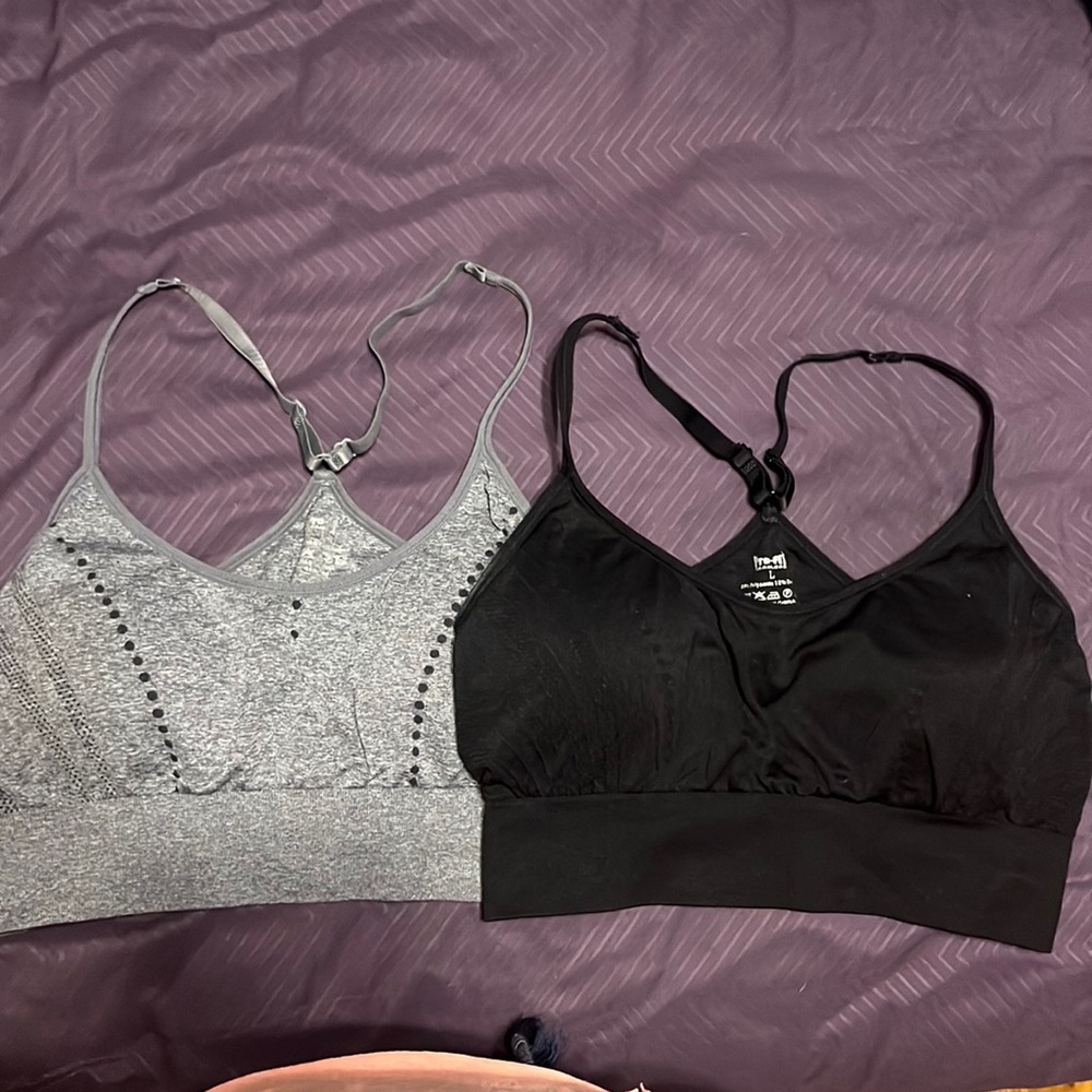ProFit Sports Bras 1 black 1 gray. Size large